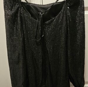 Black Mini Sequence Dress Size 10